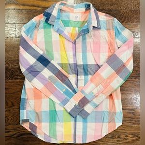 GAP Boys Plaid Button Down Medium (8)